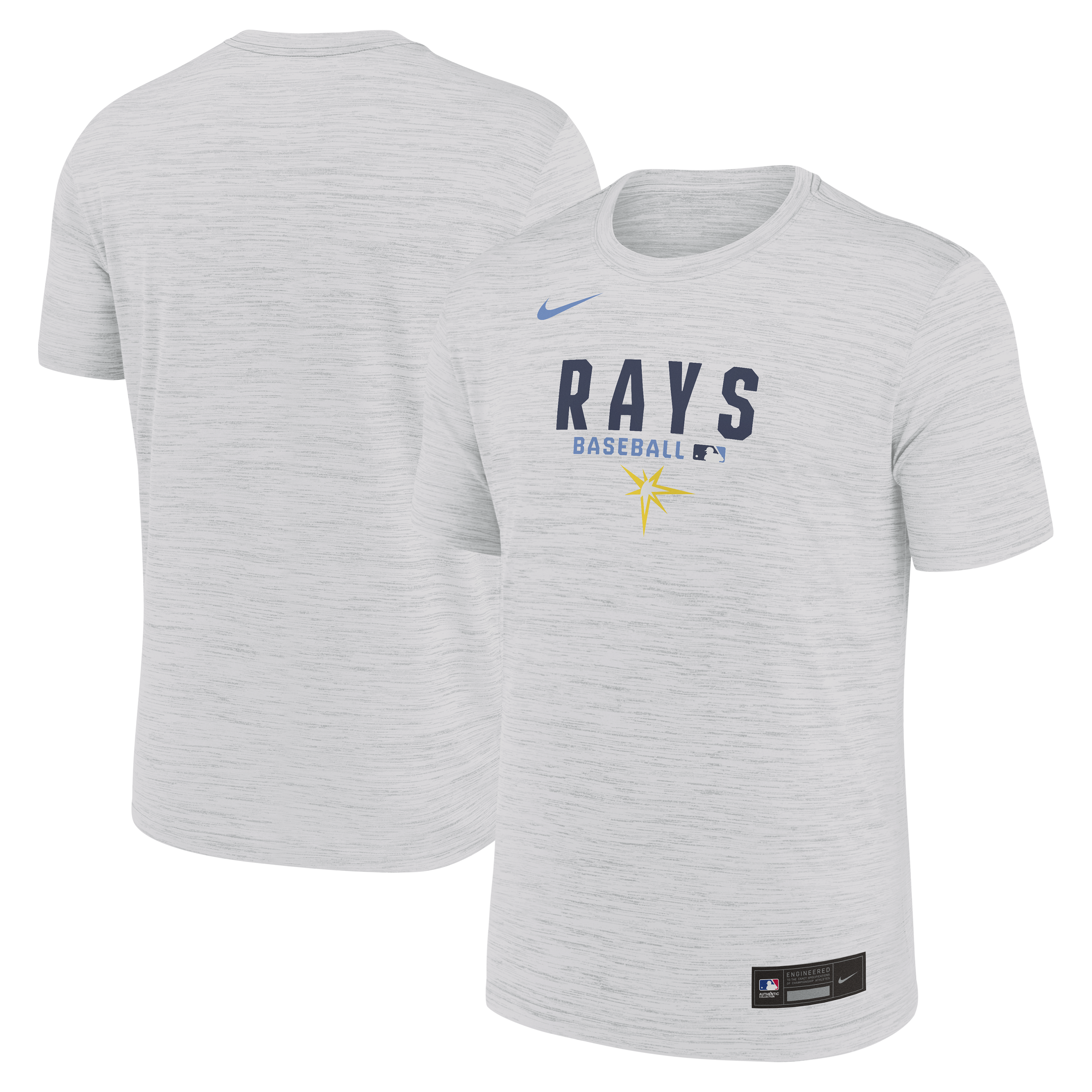 Rays Men's Nike 2026 White Burst AC Velocity Dri Fit T-Shirt | The