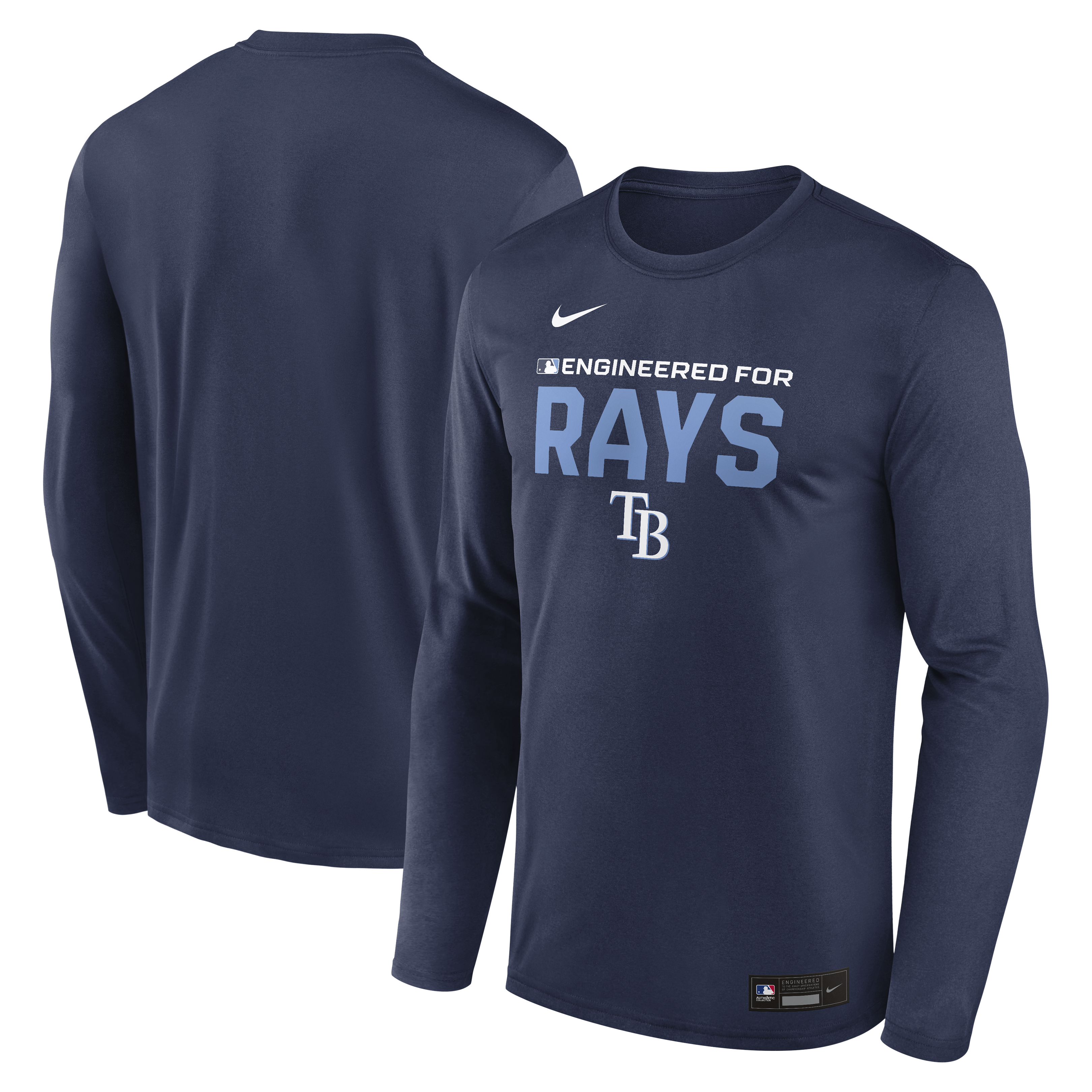 Rays Men's Nike 2026 Navy TB AC Engineered Dri-Fit Long Sleeve T