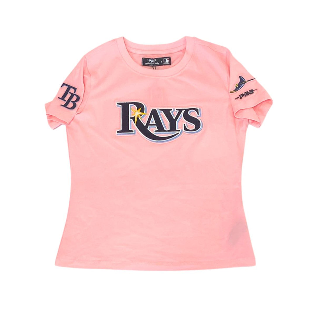 Rays Women's Pink Pro Standard Wordmark Tee