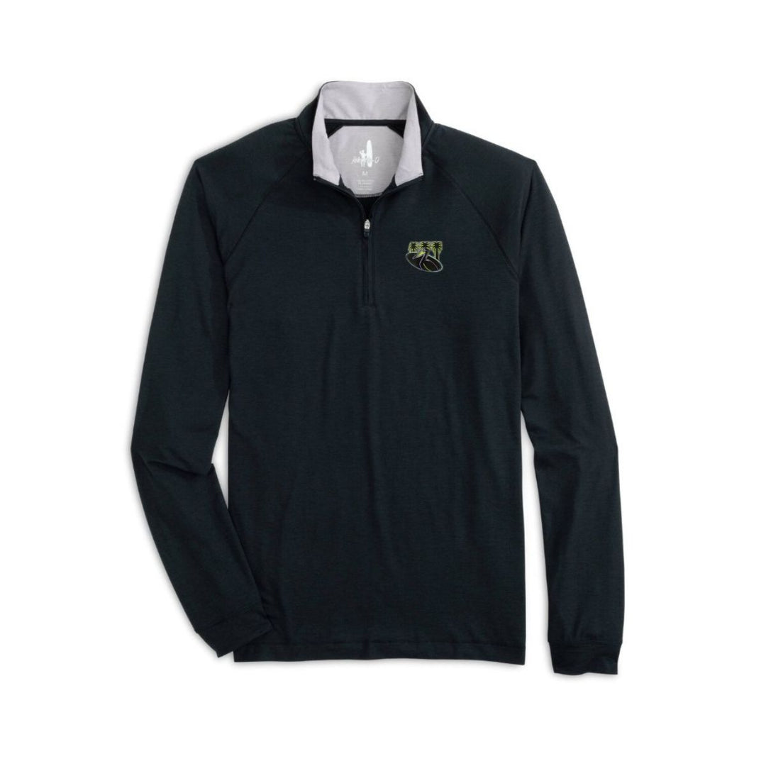 Rays Men's Johnnie-O Black City Connect Pelican Freeborne 1/4 Zip Pullover