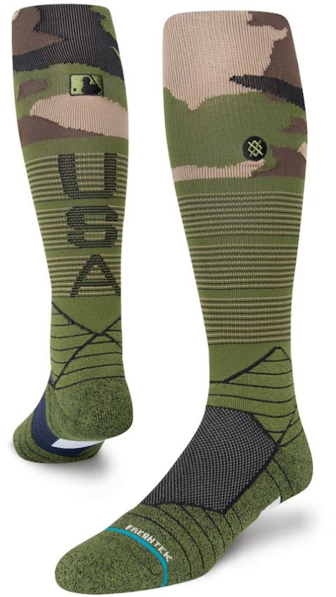 Rays MLB Men's Stance Camo Armed Forces Baseball Socks