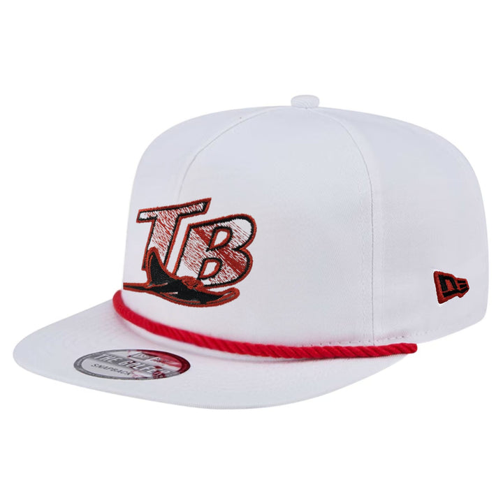 Rays New Era White Devil Rays University of Tampa Patch Golfer Snapback Hat