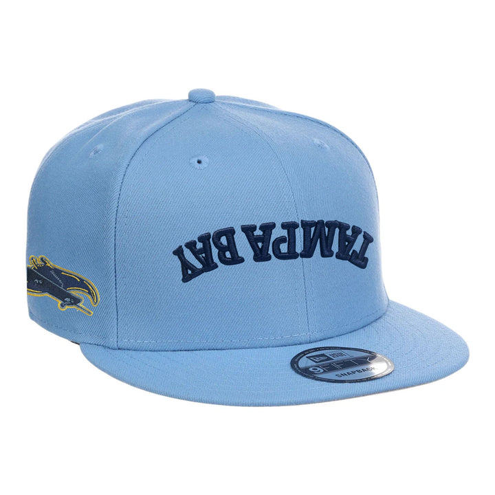 Rays New Era Light Blue Tampa Bay Skateray Upside Down 9Fifty Snapback