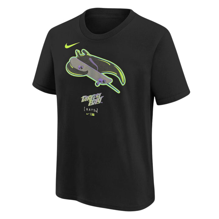 Rays Toddler Nike Black City Connect Skate Ray Wordmark T-Shirt