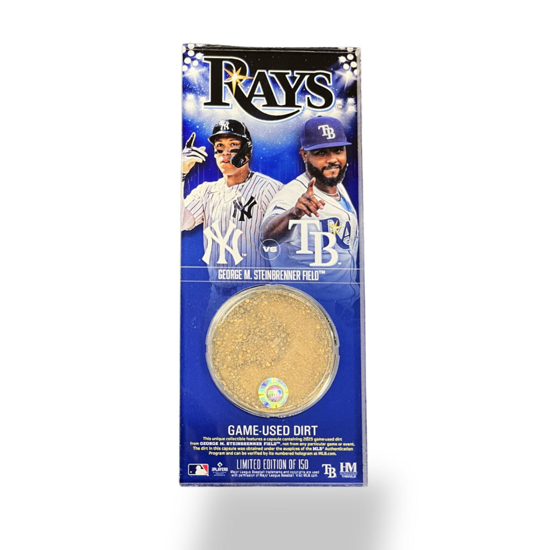 Rays vs Yankees Authentic Game-Used Field Dirt Acrylic Ticket