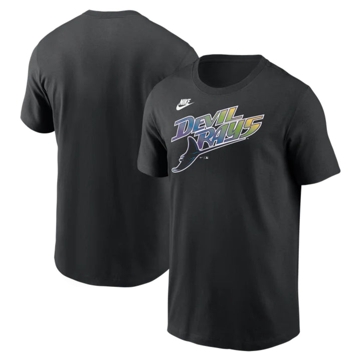 Rays Nike Black Devil Rays Wordmark T-Shirt