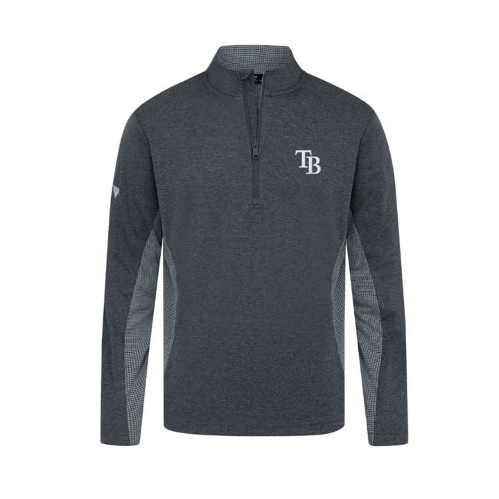Rays Men's Levelwear Grey TB Waffle 1/4 Zip Jacket