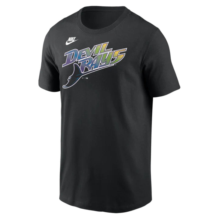 Rays Nike Black Devil Rays Wordmark T-Shirt