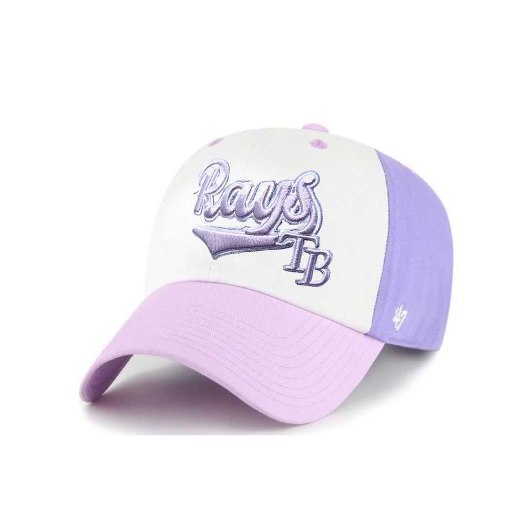 Rays Youth '47 Brand Purple Script TB Scooter Clean Up Adjustable Hat