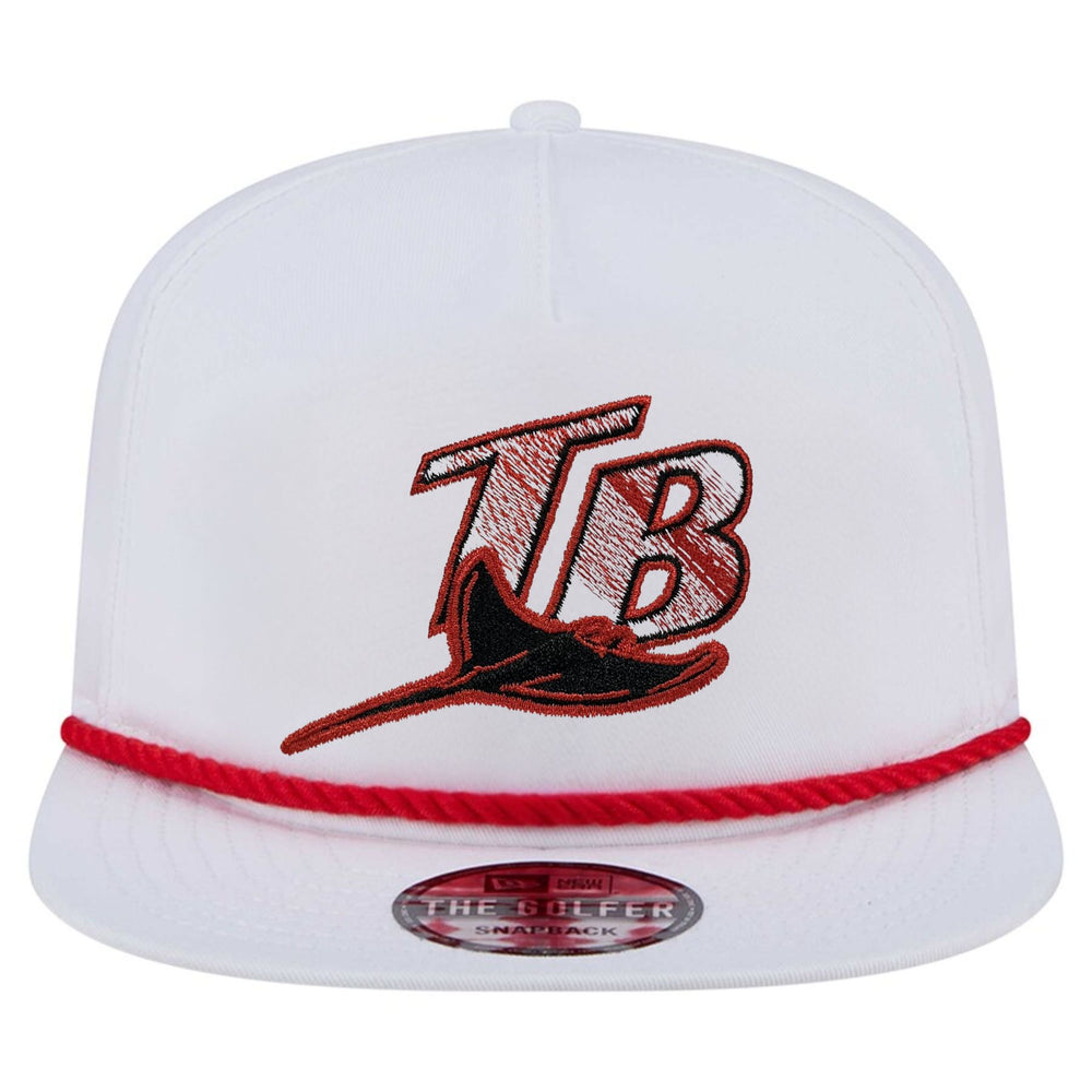 Rays New Era White Devil Rays University of Tampa Patch Golfer Snapback Hat