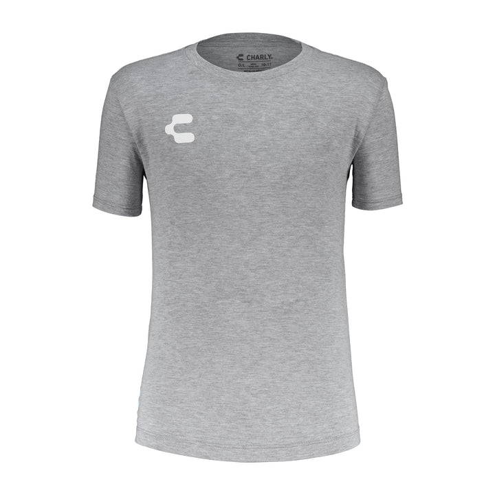 Rowdies Youth Charly Grey Mascot Logo Tee