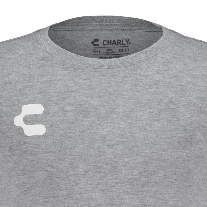 Rowdies Youth Charly Grey Mascot Logo Tee