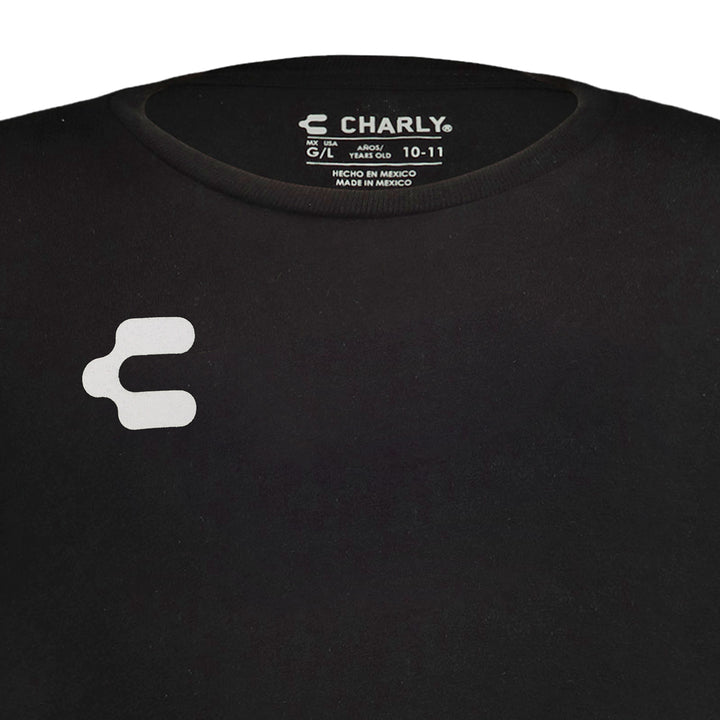 Rowdies Youth Charly Black Mascot Logo Tee