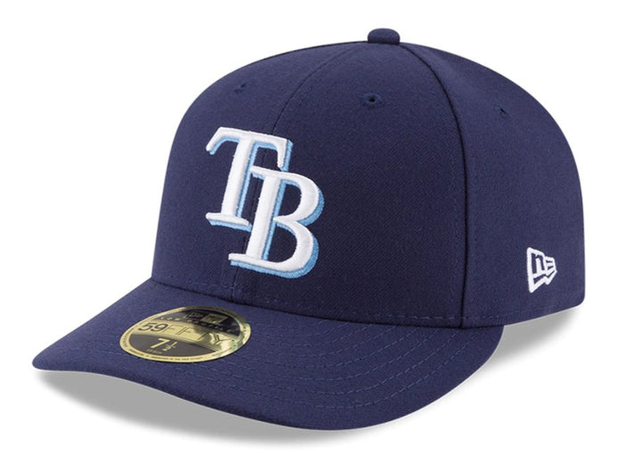 Rays New Era Navy TB On-Field Low Profile 59Fifty Fitted Hat