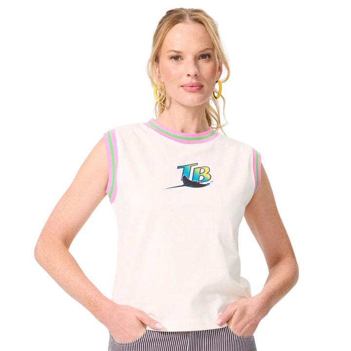 Rays TEREZ Women's Devil Rays Coop Rib Trim Tank Top