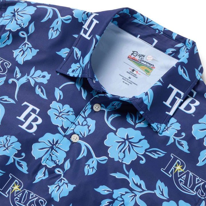 Rays Men's Reyn Spooner Navy Pua Performance Polo