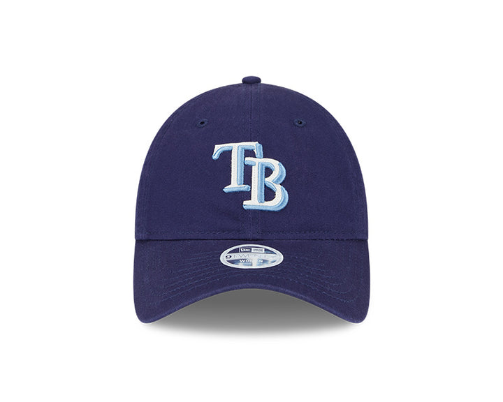 Rays Women's New Era Glitter TB Navy 9Twenty Adjustable Hat