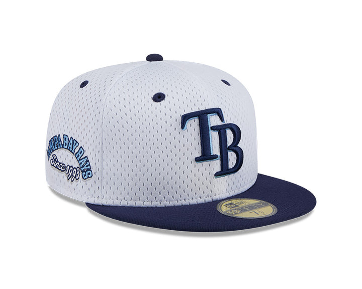 Rays New Era White Navy Since 1998 Side Patch Jersey 59Fifty Fitted Hat