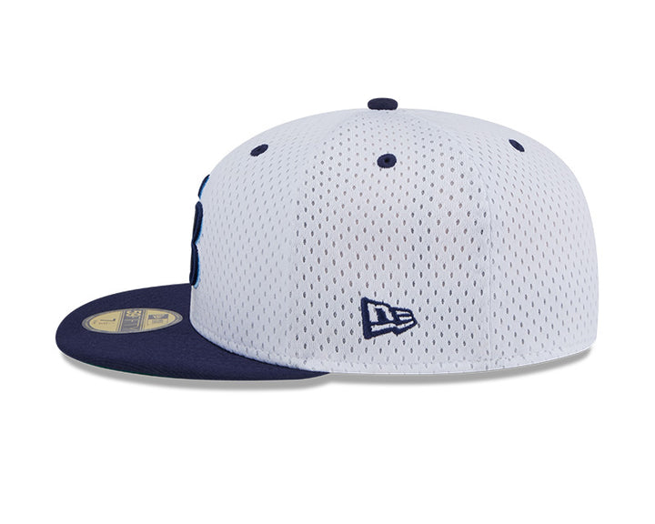 Rays New Era White Navy Since 1998 Side Patch Jersey 59Fifty Fitted Hat