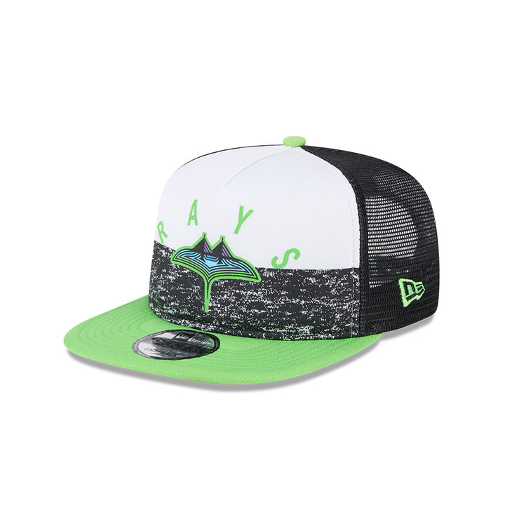 Rays New Era White Black Lime Green Skyway City Connect 9Fifty Snapback Hat