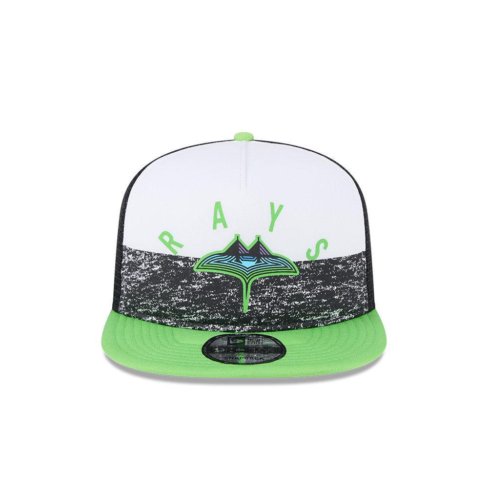 Rays New Era White Black Lime Green Skyway City Connect 9Fifty Snapback Hat