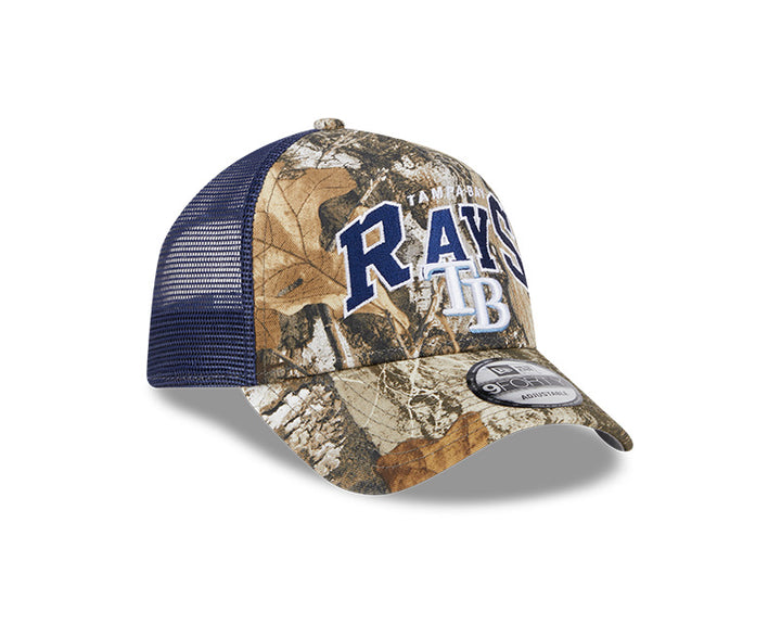 Rays New Era Camo A-Frame 9Forty Adjustable Trucker Hat