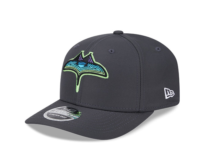 Rays New Era Graphite City Connect SKYRAY 9SEVENTY Stretch-Snap Hat