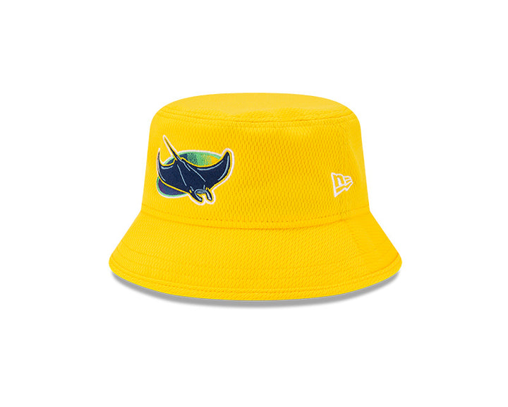 Rays Youth Kids New Era Yellow Alt Logo Bucket Hat