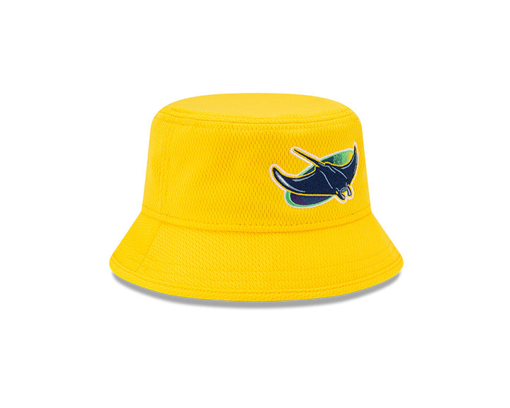 Rays Youth Kids New Era Yellow Alt Logo Bucket Hat