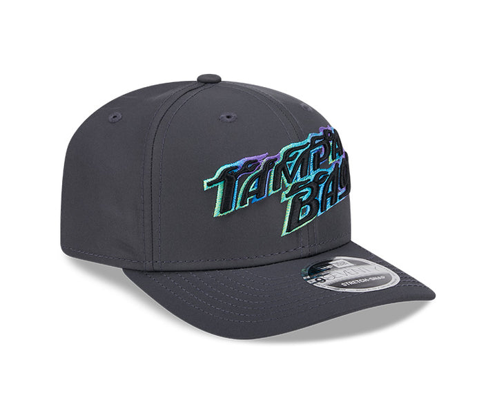 Rays New Era Graphite City Connect Flames 9SEVENTY Stretch-Snap Hat