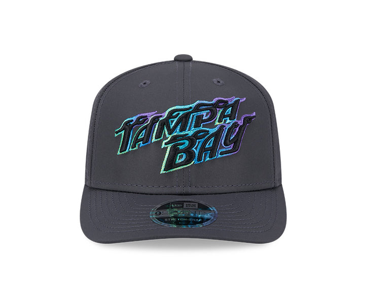 Rays New Era Graphite City Connect Flames 9SEVENTY Stretch-Snap Hat