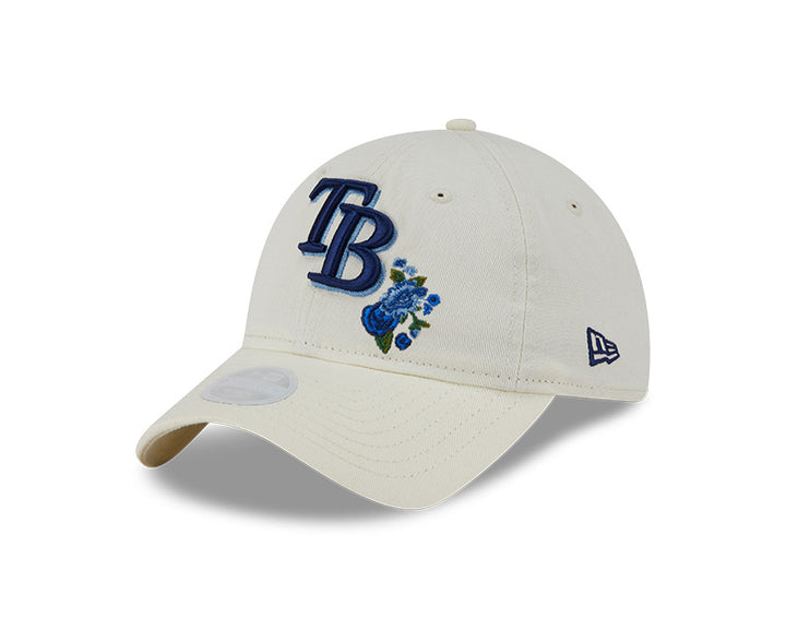 Rays Youth New Era 2025 Cream Floral 9Twenty Adjustable Hat