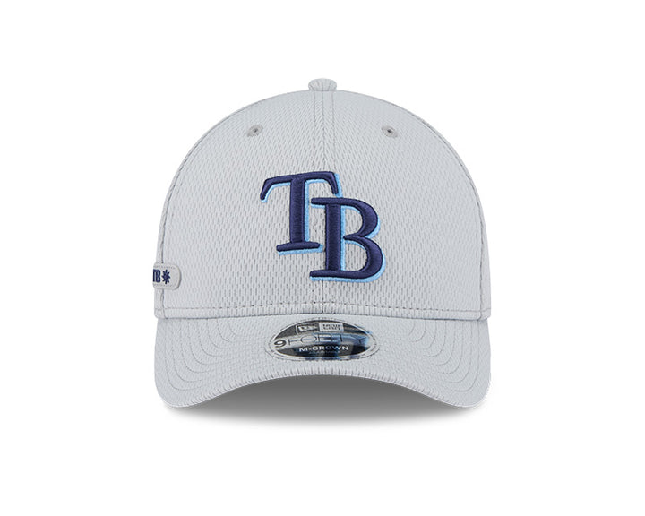 Rays New Era Grey TB 2025 Clubhouse 9Forty M-Crown Snapback Hat
