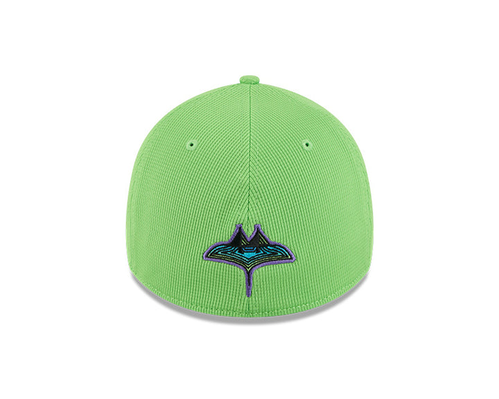 Rays New Era 2025 City Connect Neon Green Skateray Batting Practice 39Thirty Flex Fit Hat