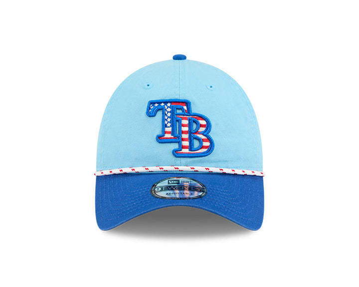 Rays New Era Light Blue 2025 Fourth of July 9Twenty Adjustable Hat