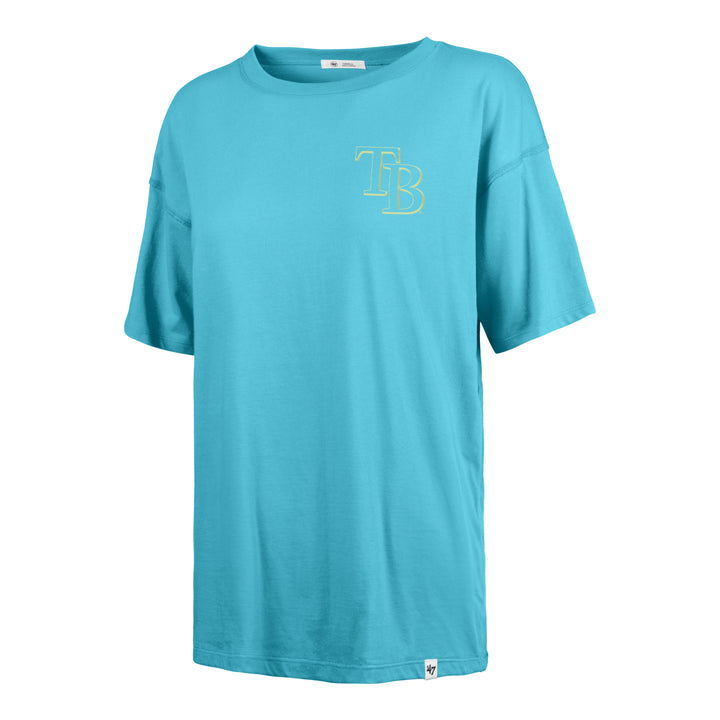 Rays Women's '47 Brand Blue TB Burst On Back Sadie Tee