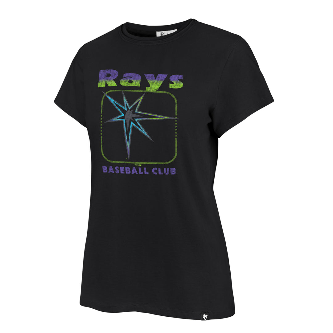 Rays Women's '47 Brand Black City Connect Gradient Burst Frankie Tee