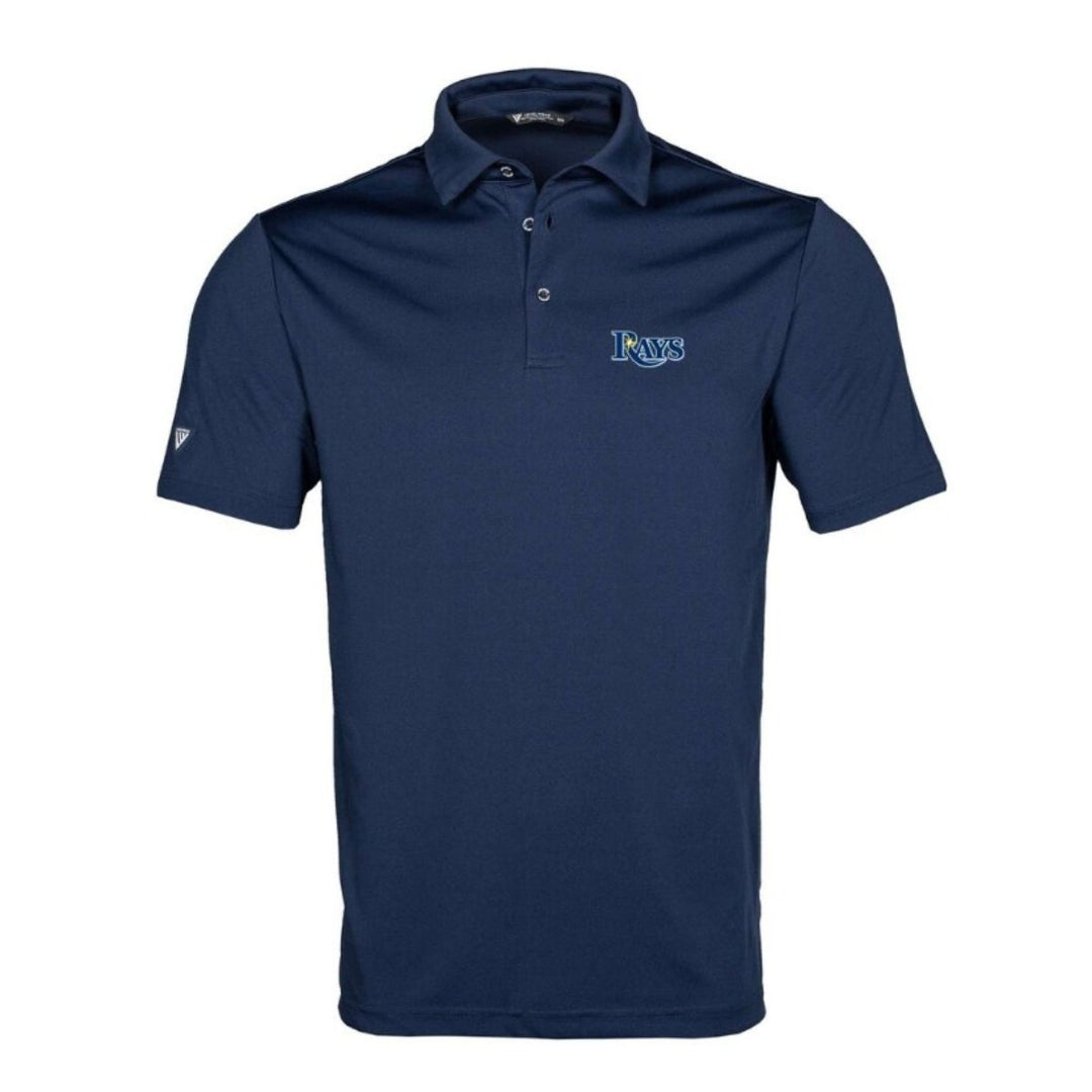 Rays Men's Levelwear Navy Rally Wordmark Polo