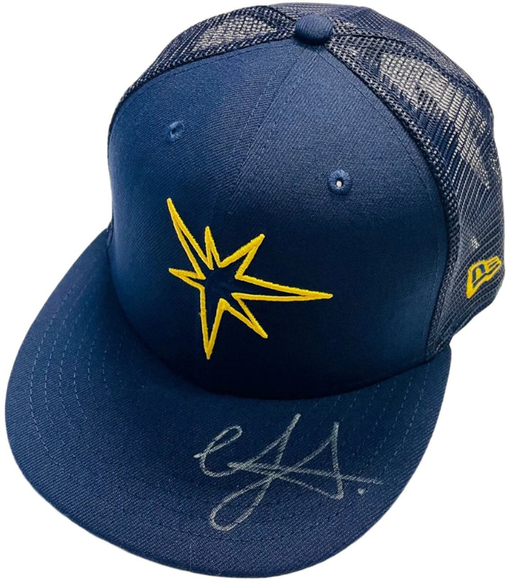 Rays Jonathan Aranda Team Issued Authentic Autographed Batting Practice Hat