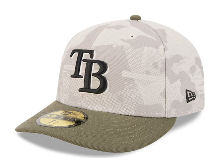 Rays New Era Beige/Olive 2025 Armed Forces Day 59Fifty Fitted Hat