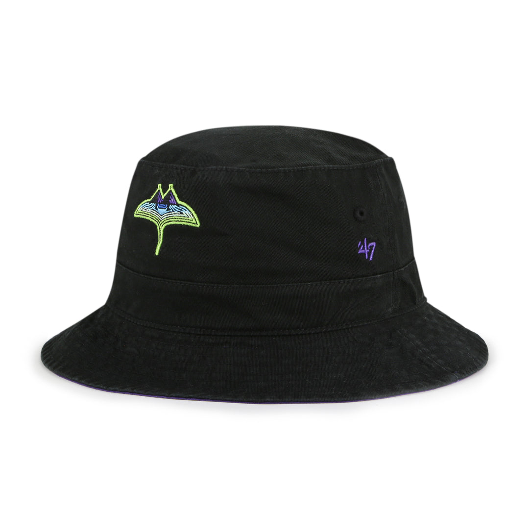 Rays '47 Brand Black/Purple City Connect Skyray Bucket Hat