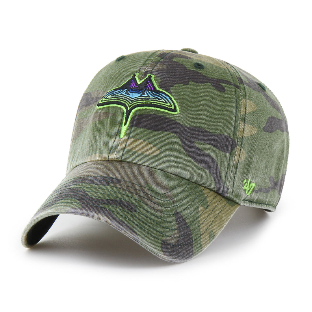 Rays '47 Brand City Connect Camo Tampa Bay Skyray Clean Up Adjustable Hat