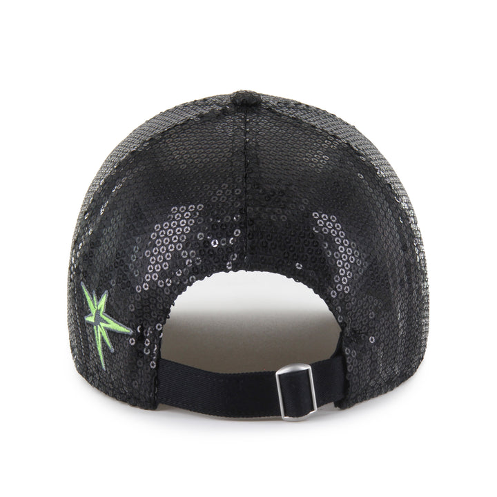 Rays Women's '47 Brand Black City Connect Skyray Dazzle Clean Up Adjustable Hat