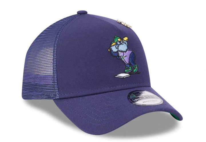 Rays New Era Navy Big League Chew 2025 A-Frame 9Forty Adjustable Trucker Hat