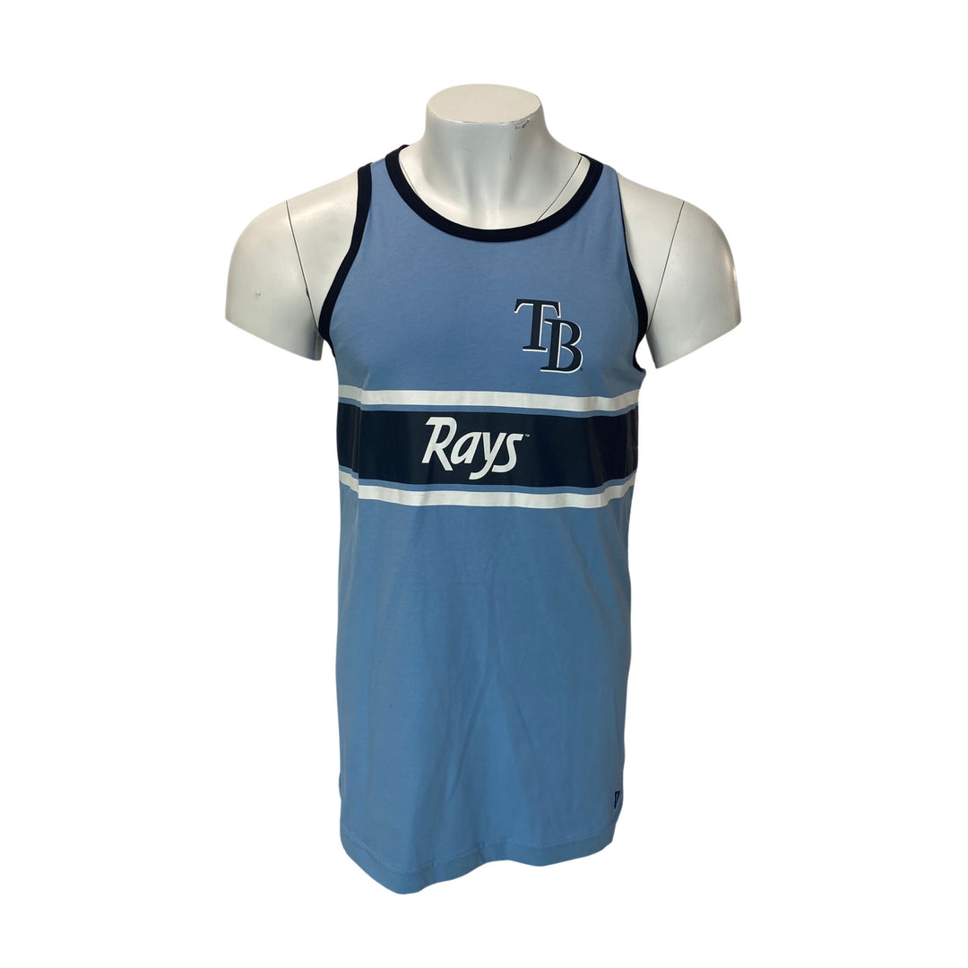 Rays New Era Sky Blue Stripe TB Tank Top
