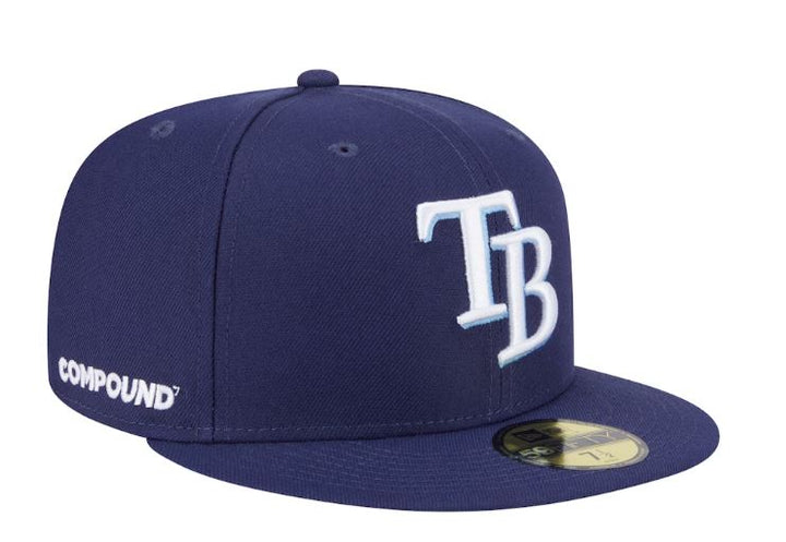 Rays New Era Navy 2025 COMPOUND New Era Navy 59FIFTY Fitted Hat