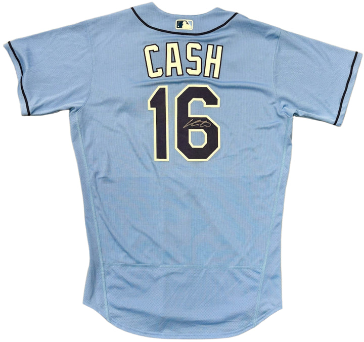 Rays Kevin Cash Team Issued Authentic Autographed Burst Jersey