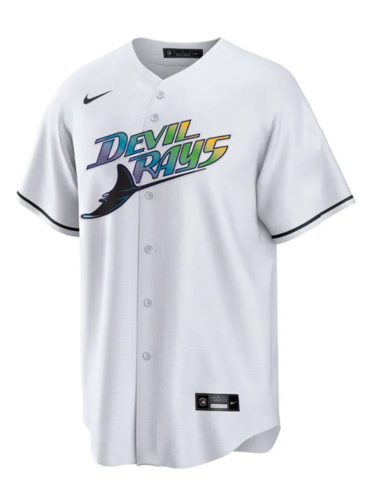 Rays Youth Nike Devil Rays White Vapor Limited Jersey