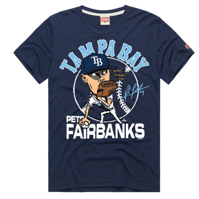 Rays Homage Navy Pete Fairbanks Tampa Bay T-Shirt