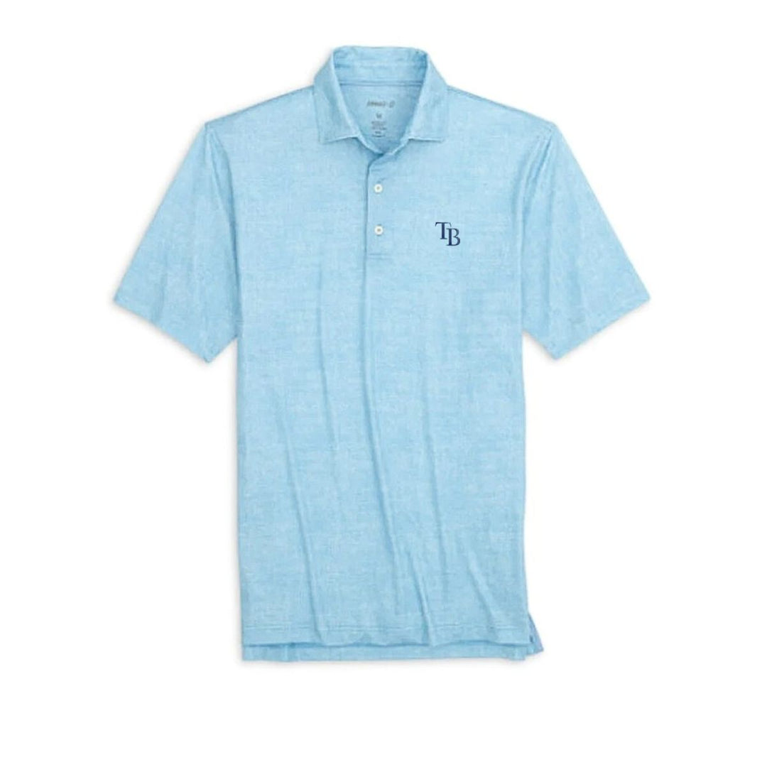 Rays Men's Johnnie-O Light Blue TB Gibson Performance Polo